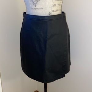 Abercrombie & Fitch Black Leather Wrap Skirt